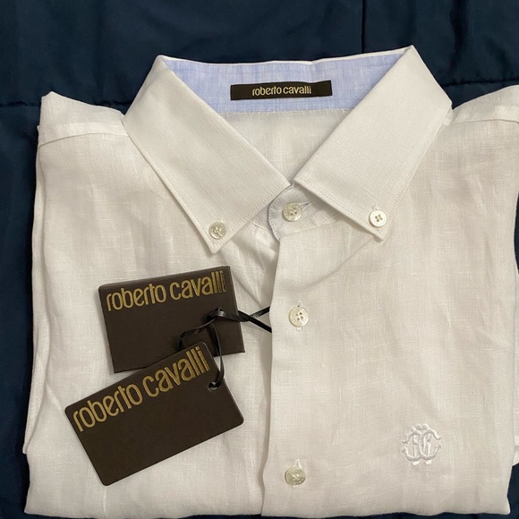 Roberto Cavalli linen button up - Picture 3 of 6